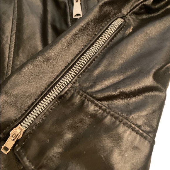 Vintage Brooks Real Leather Biker Jacket Made in USA Sz S (34) - Picture 4 of 12